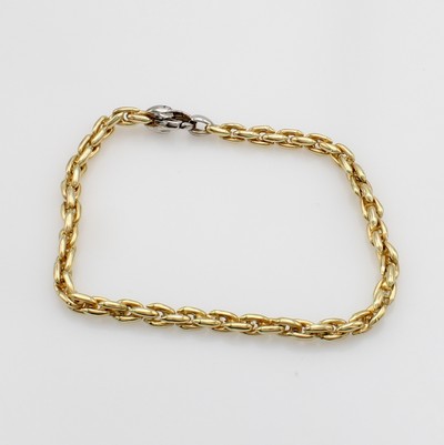 27119695a - Fantasiearmband, GG 585/000, Karabinerschl.,L. ca. 21 cm