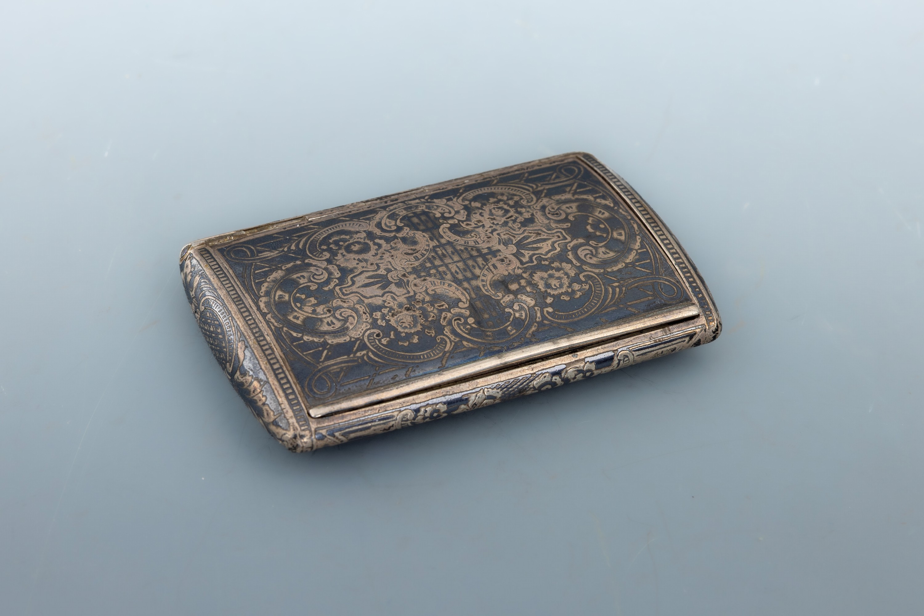 Image 27119732 - Tulasilber Tabatiere/Visitenkartenetui, Russland um 1900, 875er Silber, 84- Zolotniki, ...