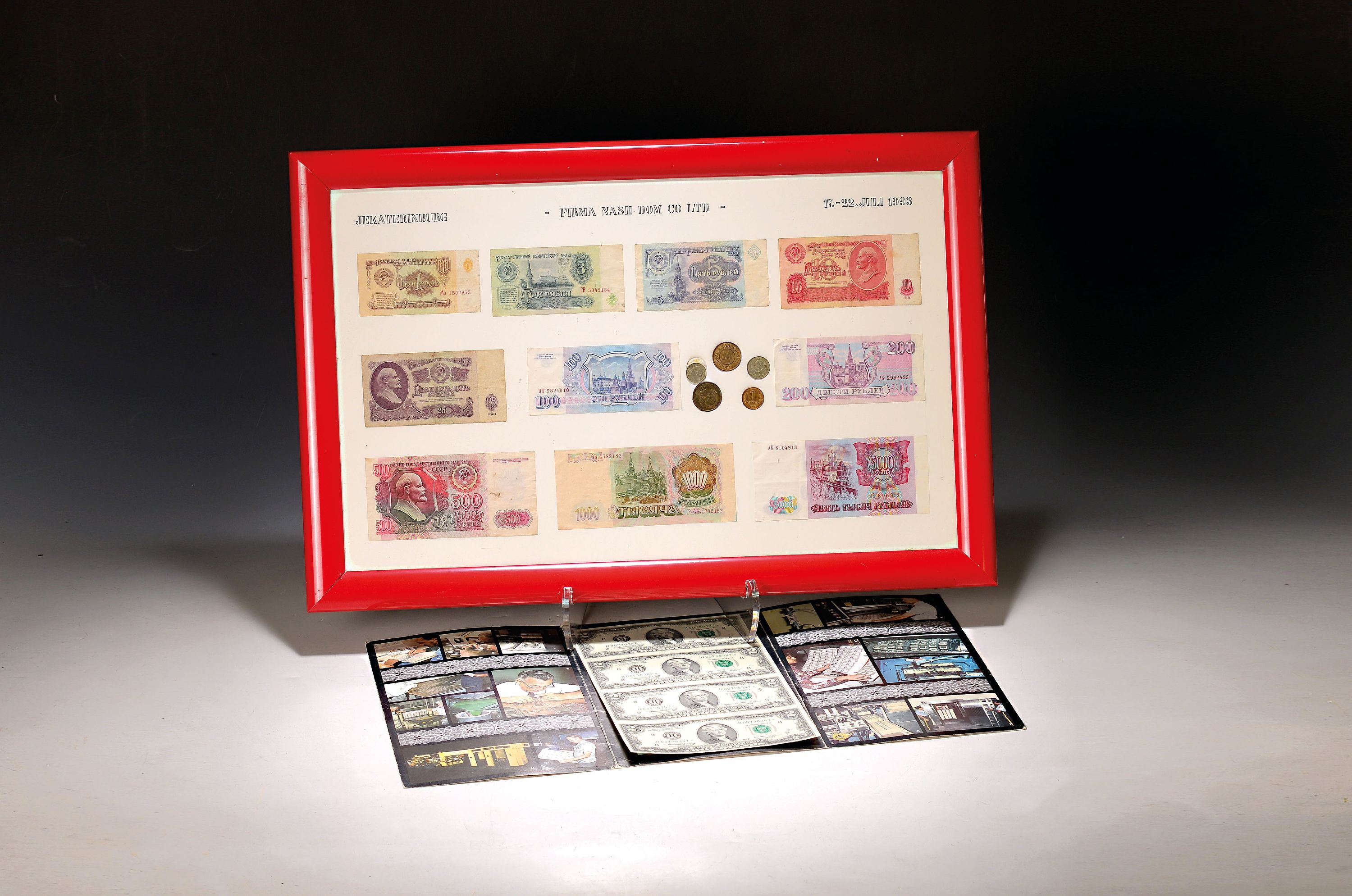 Image 27119738 - Konvolut Banknoten, USA und Russland, 20x 2 Dollar Banknoten auf zwei Druckbögen, USA , ...
