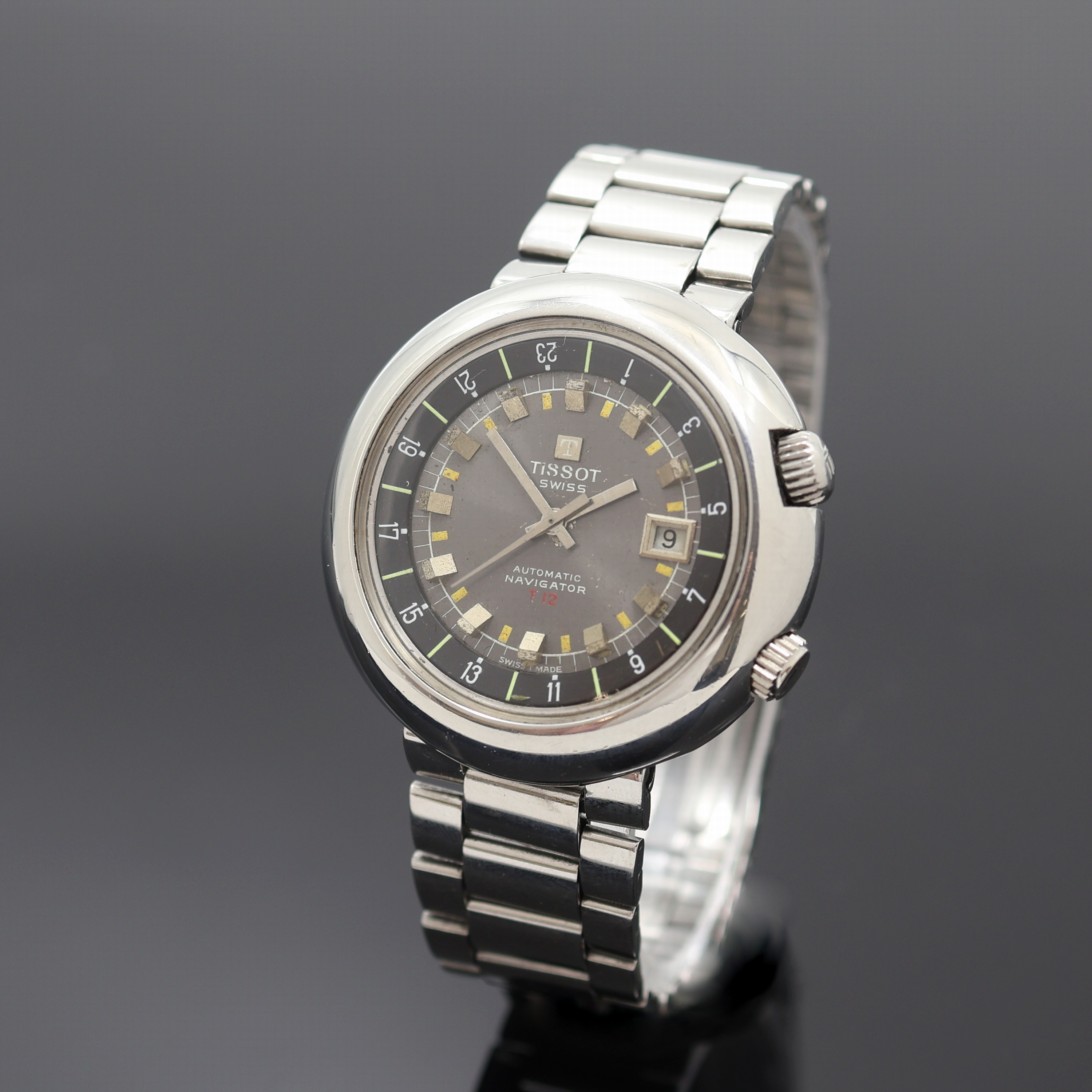 Image 27119780 - TISSOT Navigator T12 Herrenarmbanduhr Referenz 44596, Schweiz um 1970, Automatik, ...