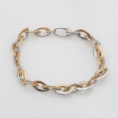 27119702a - Gliederarmband, RG/WG 585/000, navettef. Glieder, L. ca. 19 cm