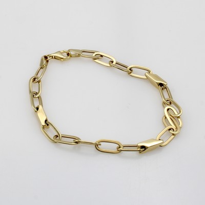 27119708a - Armband mit Zwischenteilen, GG 585/000 , Federringschl., L. ca. 19 cm