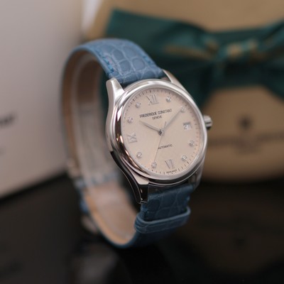 27119713a - FREDERIQUE CONSTANT ungetragene Damenarmbanduhr Referenz FC-303LGD3B6, Automatik, beids. ...