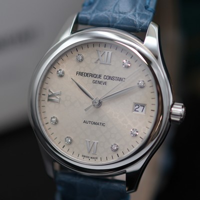 27119713b - FREDERIQUE CONSTANT ungetragene Damenarmbanduhr Referenz FC-303LGD3B6, Automatik, beids. ...