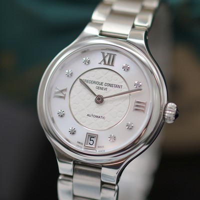 27119715a - FREDERIQUE CONSTANT Damenarmbanduhr Referenz FC-306WHD3ER6B, Automatik, beids. vergl. ...