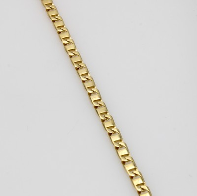 27119716a - Gliederarmband, GG 585/000, Karabinerschl., L. ca. 19 cm
