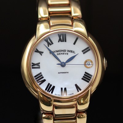 27119735b - RAYMOND WEIL Jasmine ungetragene Armbanduhr Referenz 2935, Automatik, verg., beids. ...