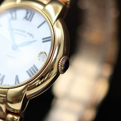 27119735c - RAYMOND WEIL Jasmine ungetragene Armbanduhr Referenz 2935, Automatik, verg., beids. ...