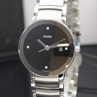 27119778a - RADO Centrix ungetragene Damenarmbanduhr Referenz R30928713, quarz, Stahlgeh. inkl. ...