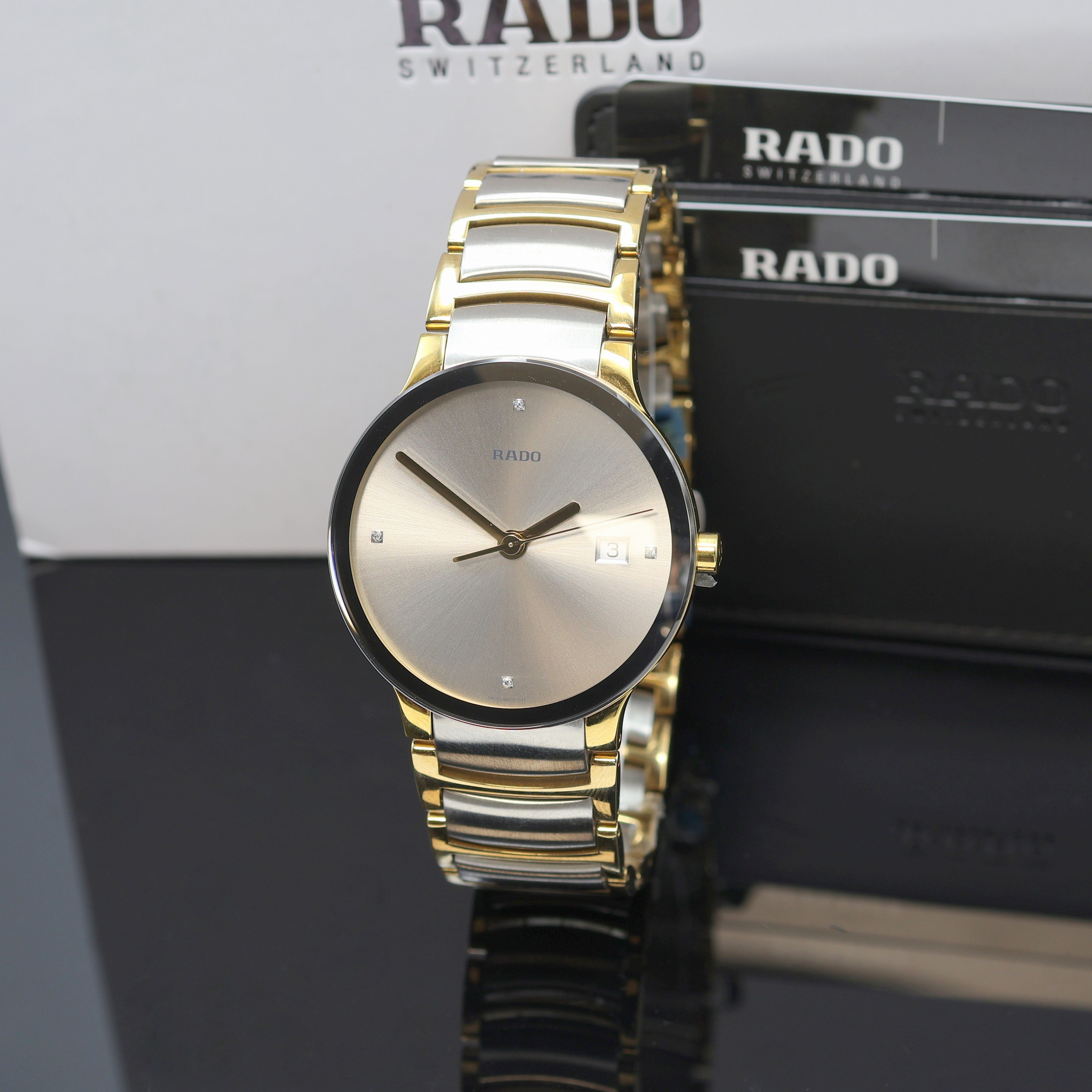 Image 27119819 - RADO Centrix ungetragene Armbanduhr Referenz R30931713, quarz, z. T. verg. Stahlgeh. ...