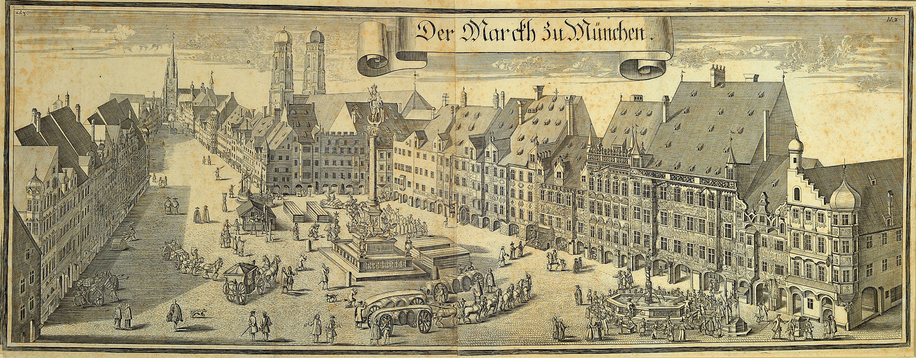 Detail b: Konvolut aus 4 Kupferstichen: Jerusalem aus der Vogelschau, Braun und Hogenberg, mit Legenden und Kartusche, koloriert, Bugfalte, ca. 34x48cm, u.Gl., ...