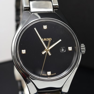 27119835b - RADO True ungetragene Damenarmbanduhr Referenz R27059712, quarz, Keramikgeh. inkl. ...