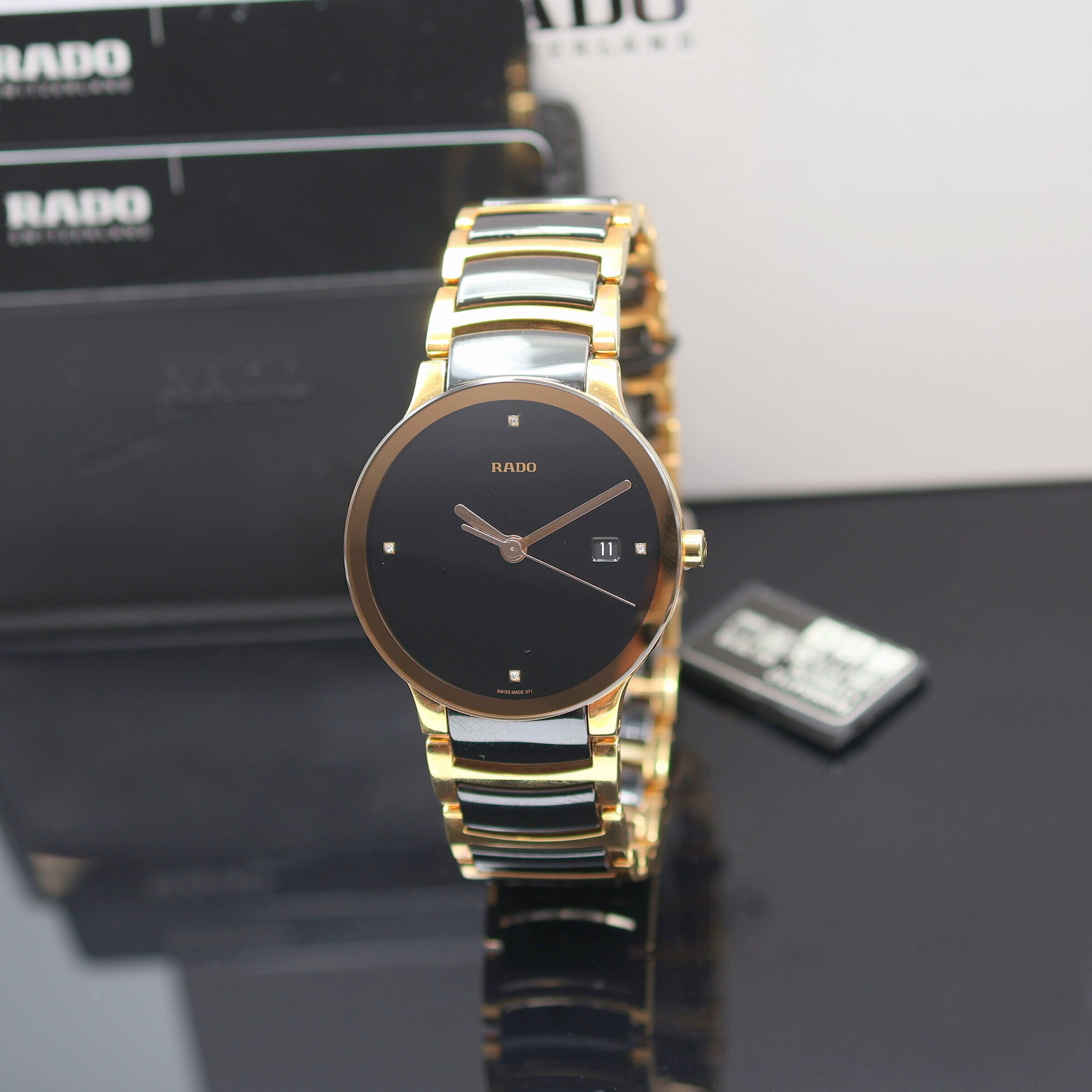 Image 27119958 - RADO Centrix ungetragene Armbanduhr Referenz R30554712, quarz, z. T. verg. Stahlgeh. ...