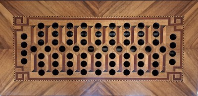 27120055k - Große böhmische Tonzungendrehorgel mit 8 Melodien, um 1820, Ventilbalken signiert J. ...