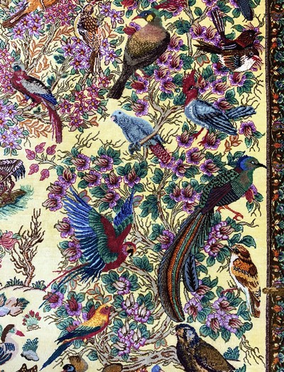 27120139d - Ghom Seide fein Persien, signiert´Sadeghzadeh´, ca. 20 Jahre, reine Naturseide, ca. 155 ...