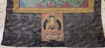 27120165e - Thangka antique, Tibet, around 1900, paper painting, approx. 122 x 83 cm, condition: 3. ...