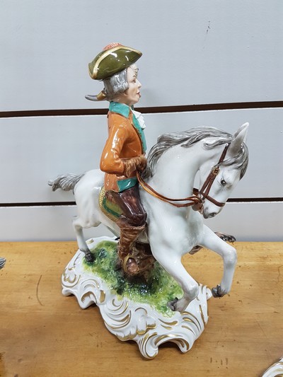 27120232q - Der große Jagdzug, fünfteilige Jagdgarnitur, Unterweissbach, Entwurf Heinz Schober ...