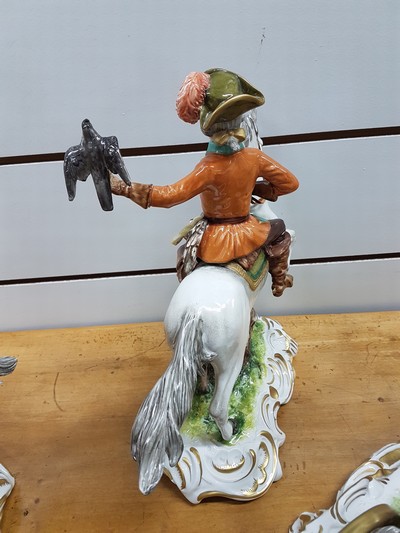 27120232r - Der große Jagdzug, fünfteilige Jagdgarnitur, Unterweissbach, Entwurf Heinz Schober ...