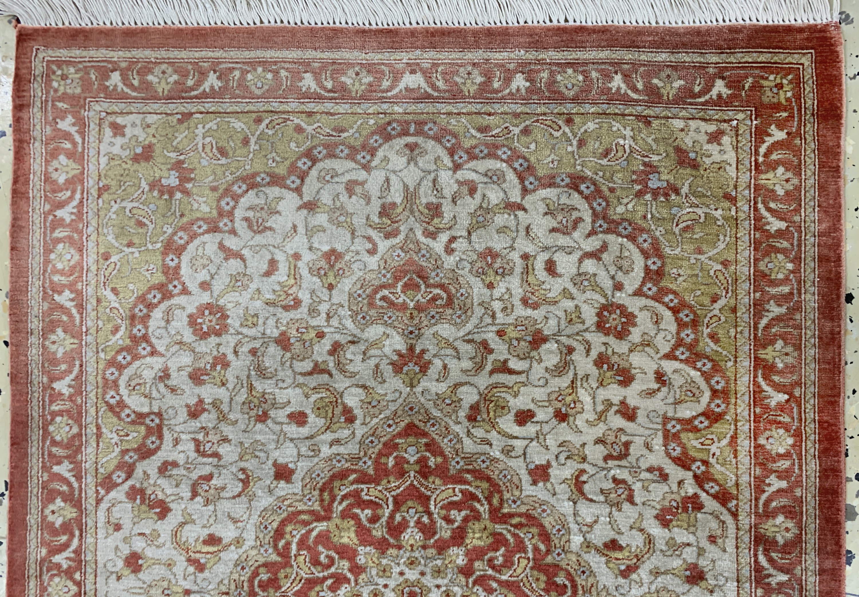 Detail a: 2 Lots Ghom Seide, Persien, Ende 20.Jhd, reine Naturseide, ca. 77 x 57 cm, ca. 1,0 Mio.Kn/qm, EHZ: 1-2