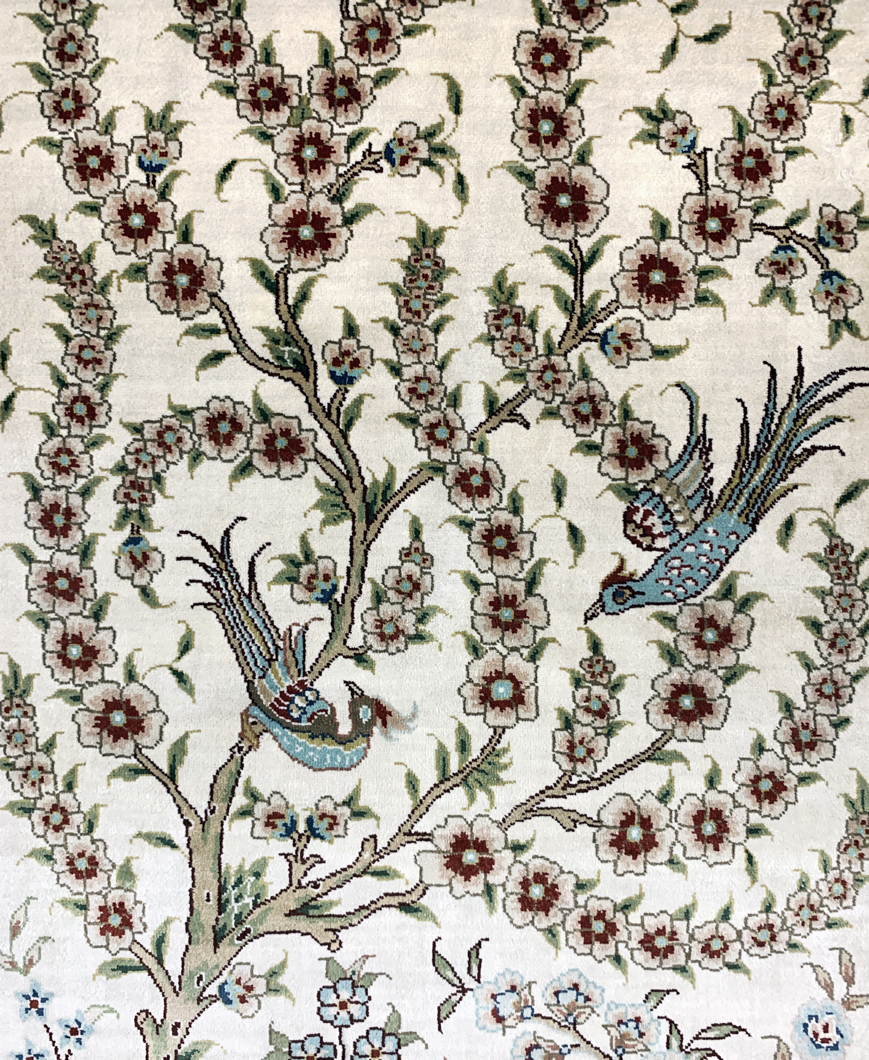Detail c: Hereke Seide fein, China, Ende 20.Jhd, reine Naturseide, ca. 93 x 63 cm, ca. 1,0 Mio.Kn/qm, EHZ: 1-2