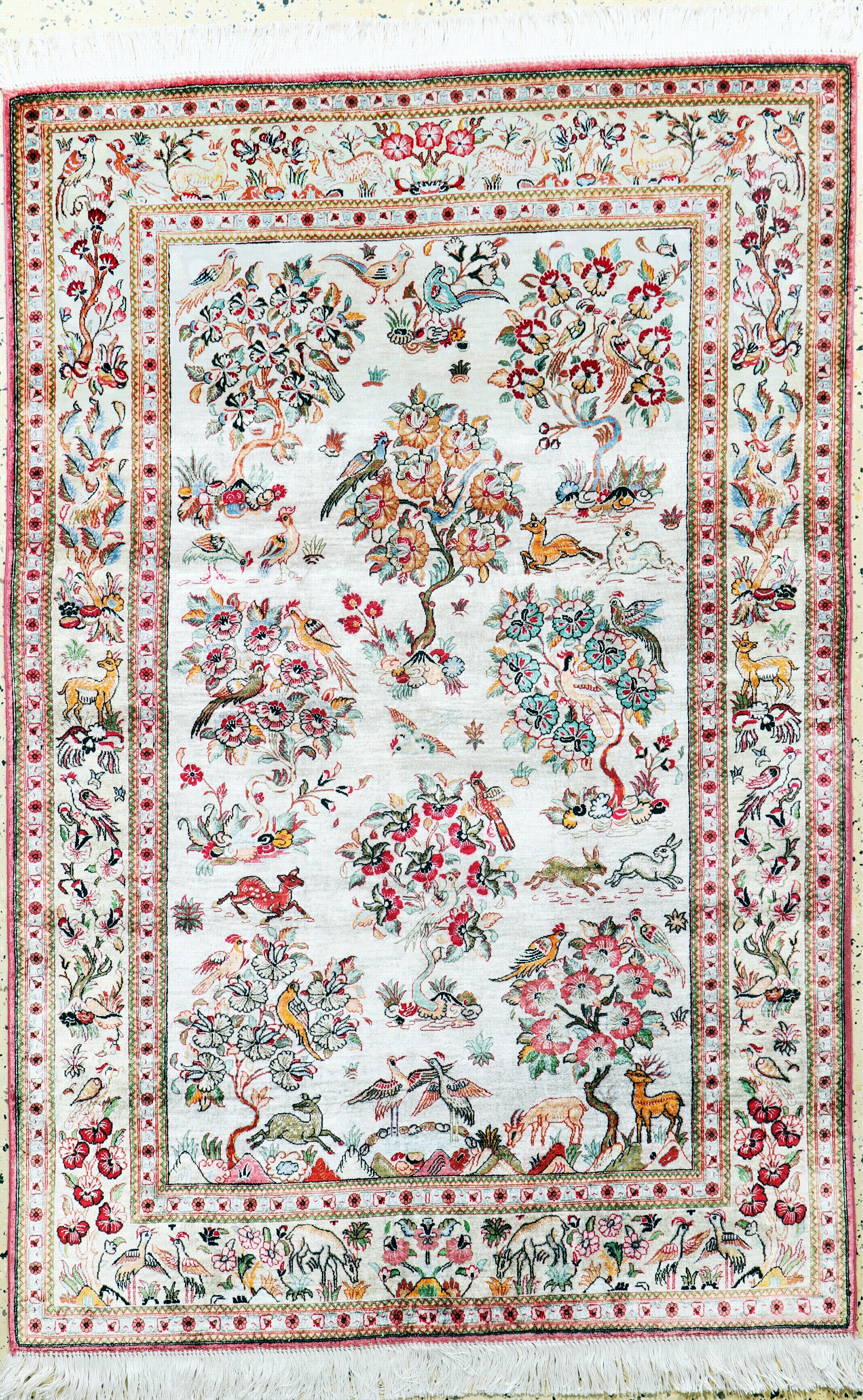Image 27120538 - Ghom Seide, Persien, Mitte 20.Jhd, reine Naturseide, ca. 155 x 103 cm, EHZ: 2, ...