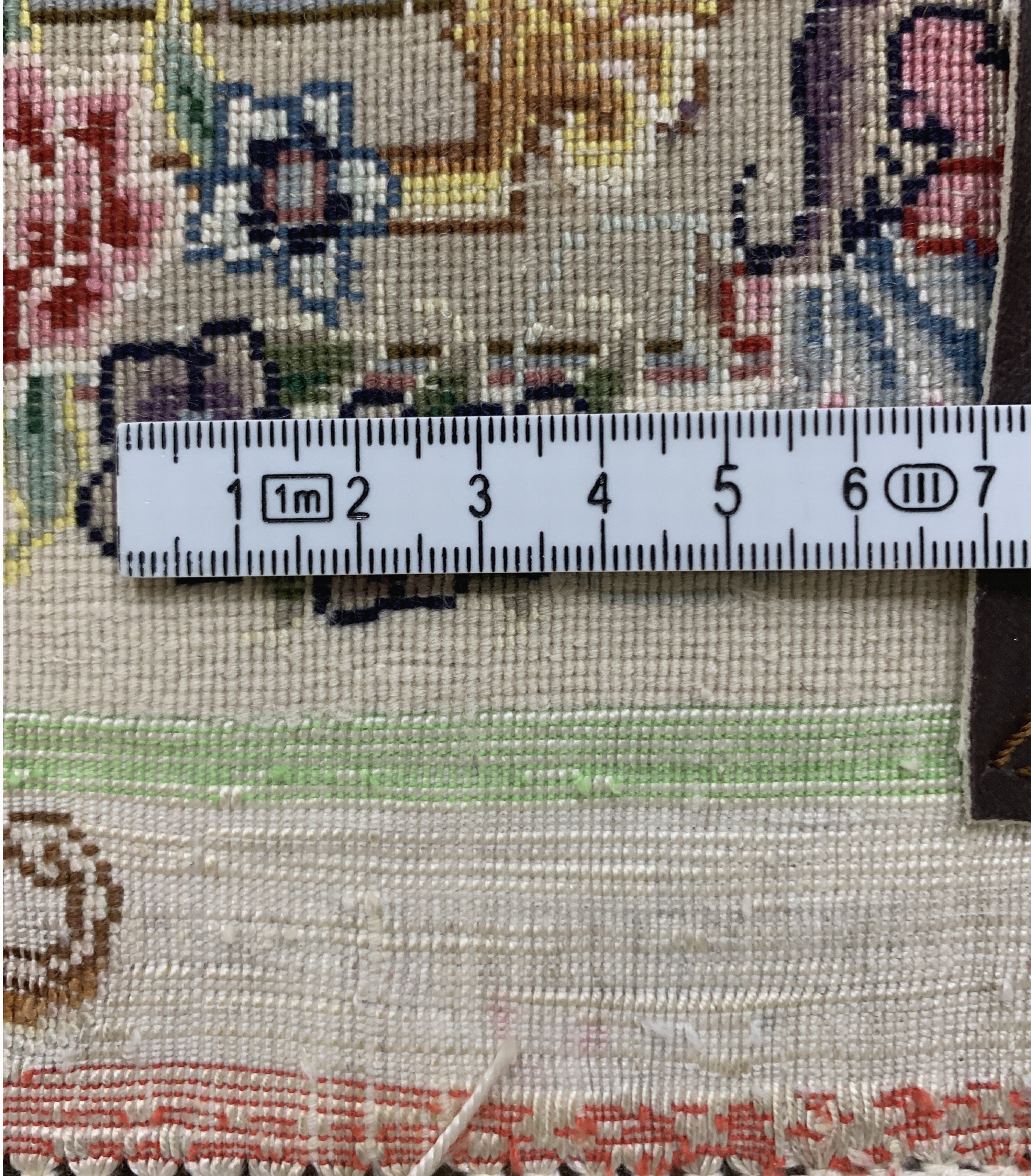 Detail f: Täbriz"Benam"fein(60 Raj), Persien signiert, Mitte 20.Jhd, Korkwolle mit und auf Seide, ca. 187 x 116 cm, ca. 800.000 Kn/qm, EHZ: 1-2