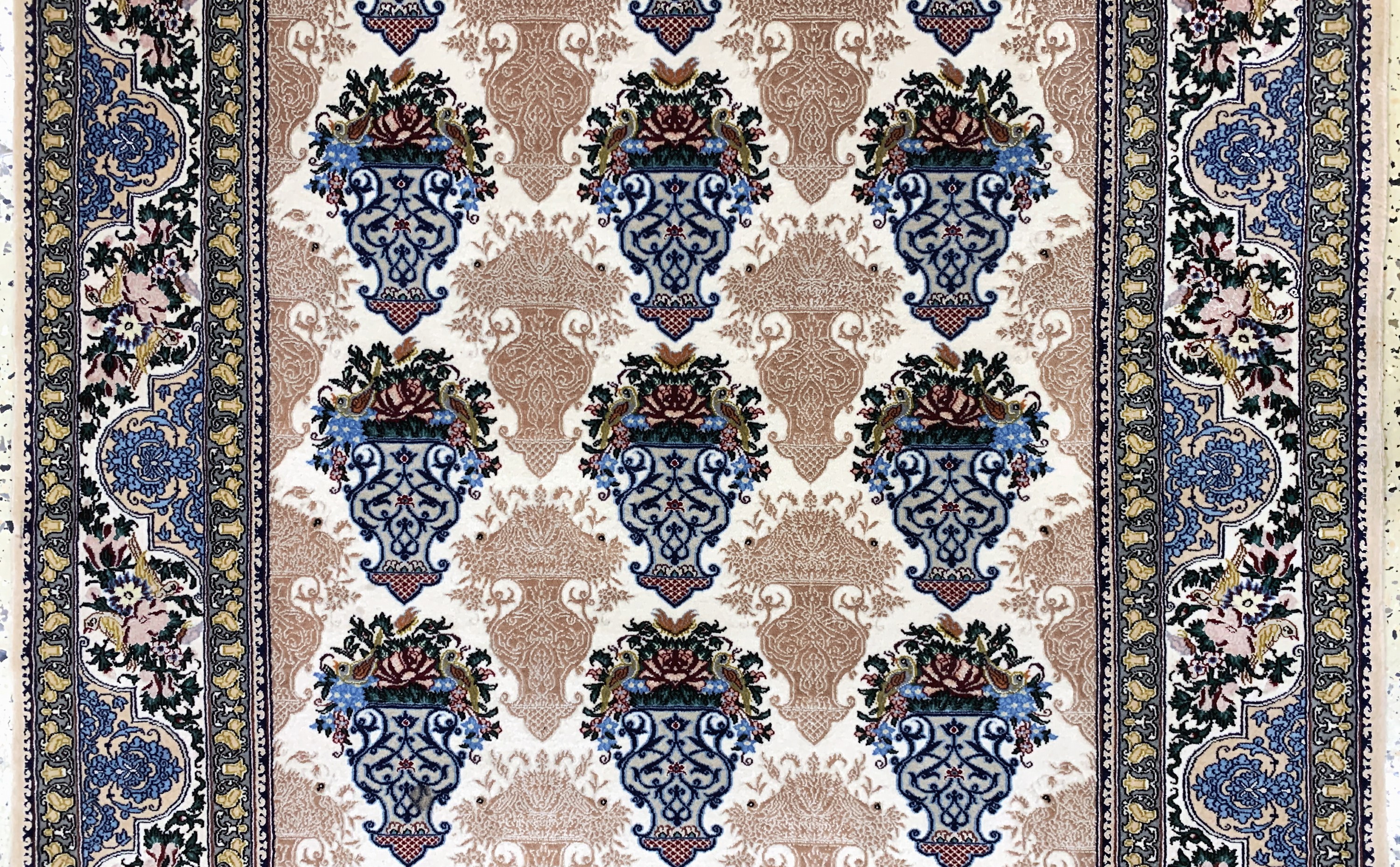 Detail b: Esfahan"Davari"fein signiert, Persien, Ende20.Jhd, Korkwolle mit und auf Seide, ca. 157 x109 cm, ca. 1,0 Mio. Kn/qm, EHZ: 2