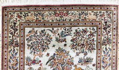27120538a - Ghom Seide, Persien, Mitte 20.Jhd, reine Naturseide, ca. 155 x 103 cm, EHZ: 2, ...