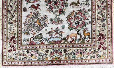27120538c - Ghom Seide, Persien, Mitte 20.Jhd, reine Naturseide, ca. 155 x 103 cm, EHZ: 2, ...