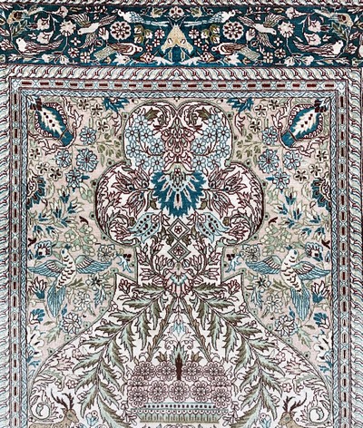 27120552d - Hereke Seide fein, China, Ende 20.Jhd, reine Naturseide, ca. 154 x 92 cm, ca. 1,0 Mio. ...