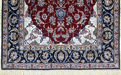 27120582c - Esfahan fein, Persien, Ende 20.Jhd, Korkwolle mit und auf Seide, ca. 174 x 111 cm, ca. ...