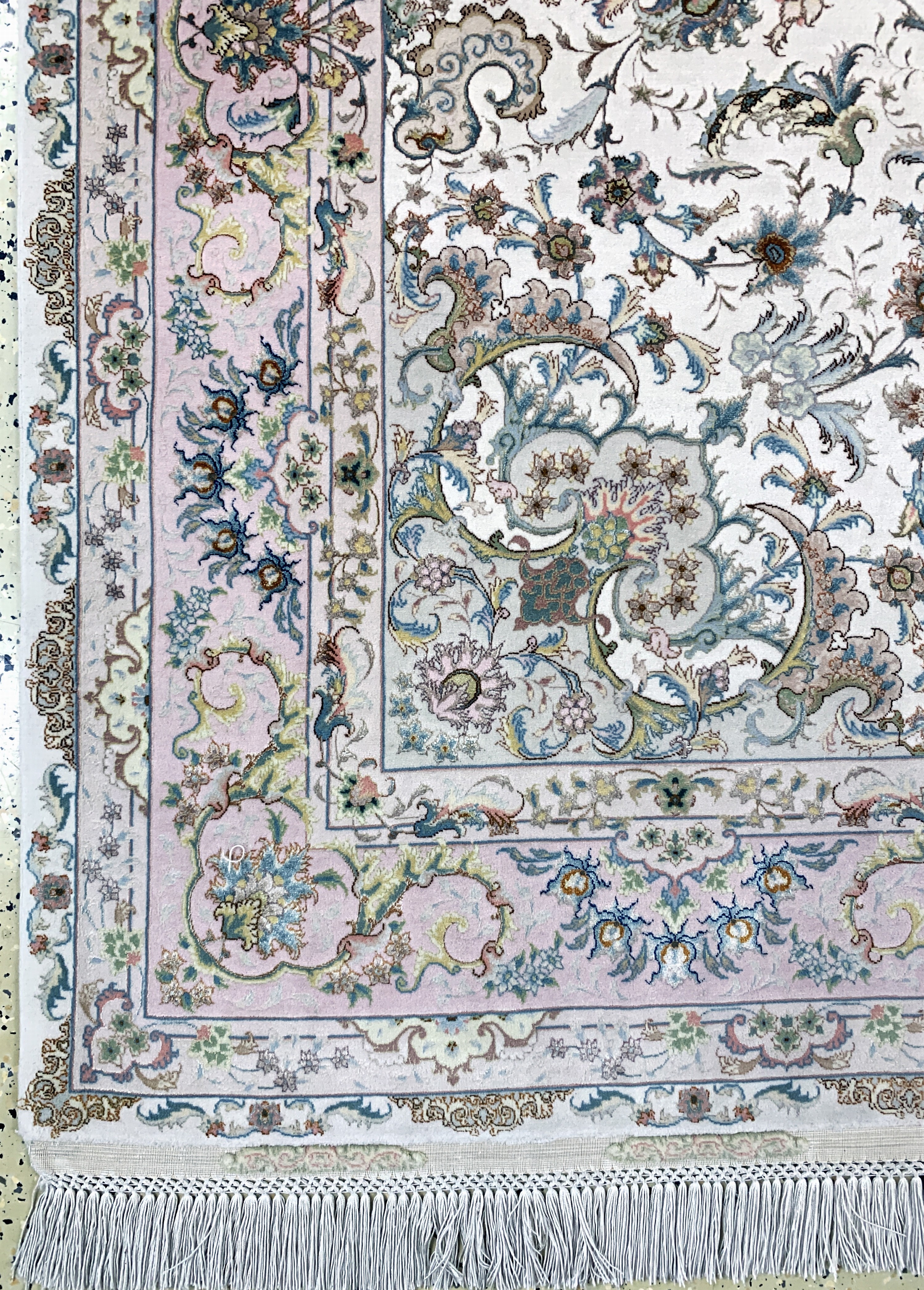 Detail b: Täbriz Sehr fein(70 Raj), Persien, Mitte 20.Jhd, Korkwolle mit und auf Seide, ca. 210 x151 cm, ca. 1,0 Mio. Kn/qm, EHZ: 1-2