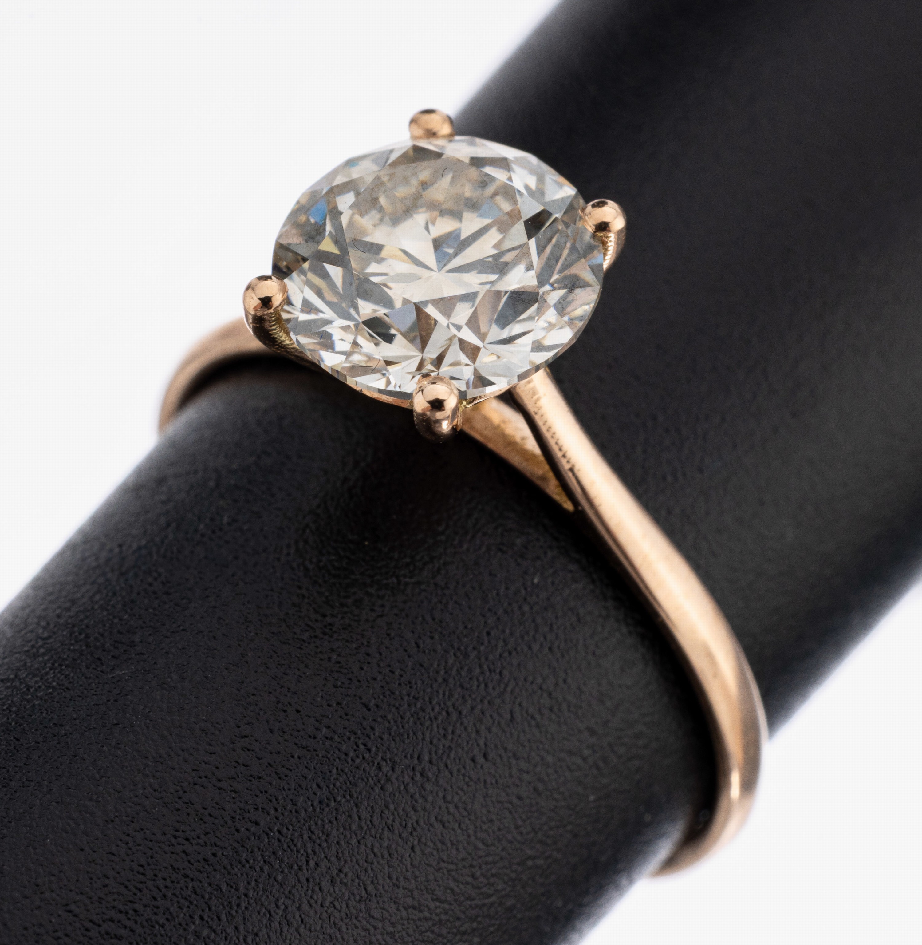 Image 27120625 - 14 kt Gold Brillant-Ring, RG 585/000, Brillant ca. 2.14 ct get. Weiß(L)/si2, RW 54, ...