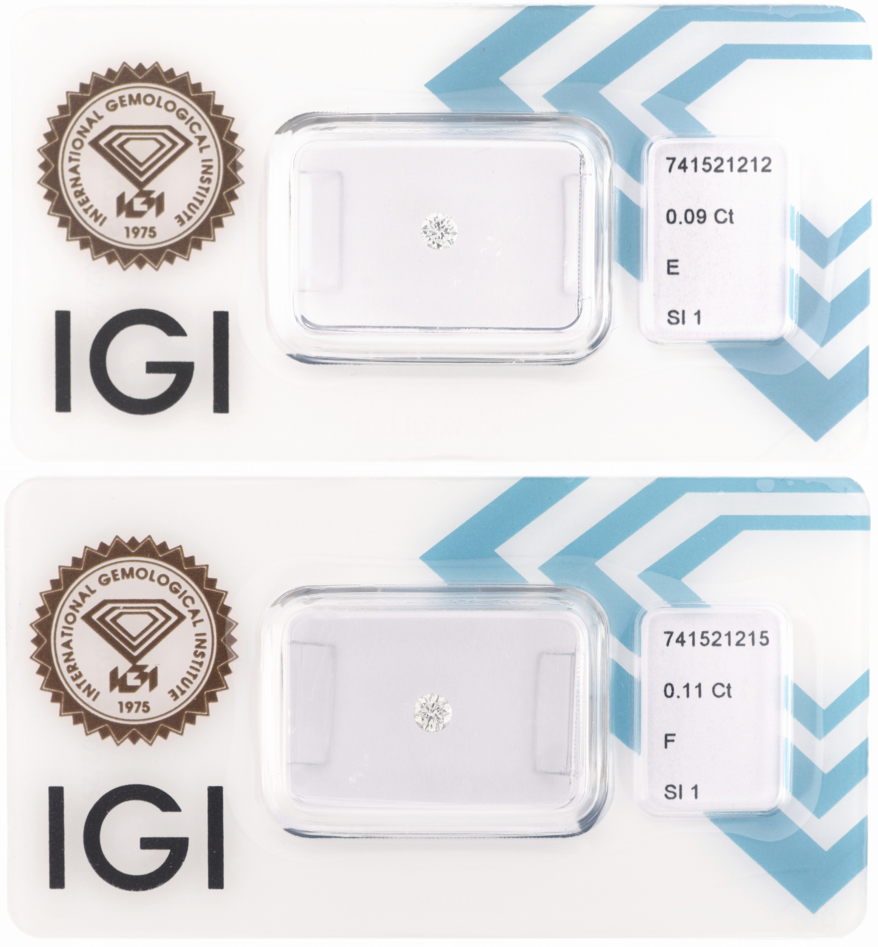 Image 27120647 - Lot 2 lose Brillanten, 1 x 0.11 ct feines Weiß(F)/si1, 1 x 0.09 ct hochfeines Weiß ...