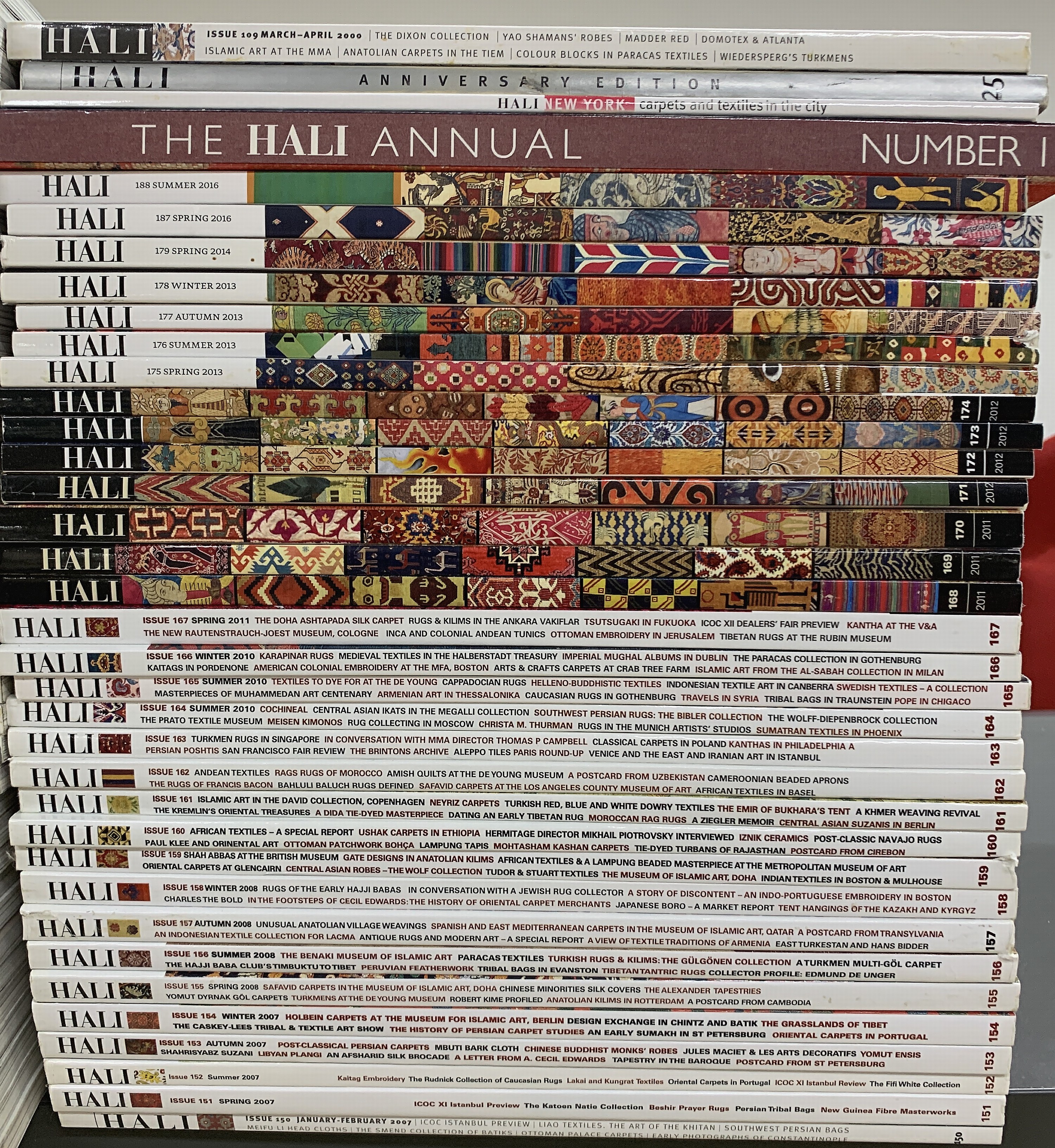 Detail d: 165 Hali Magazine(Nr.100 20 Jahre Jubiläums Ausgabe und Nr.137 25 Jahre Jubiläums Ausgabe)