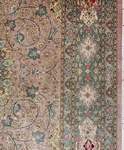 27120619e - Ghom Seide fein, Persien, Ende 20.Jhd, reine Naturseide, ca. 305 x 201 cm, ca. 1,0 Mio. ...