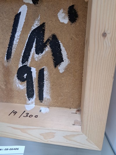 27120680c - Imi Knoebel, geb. 1940 Dessau, Hartfaserquadrat (Ehre an Kasimir Malewitsch),1991, Ed. ...