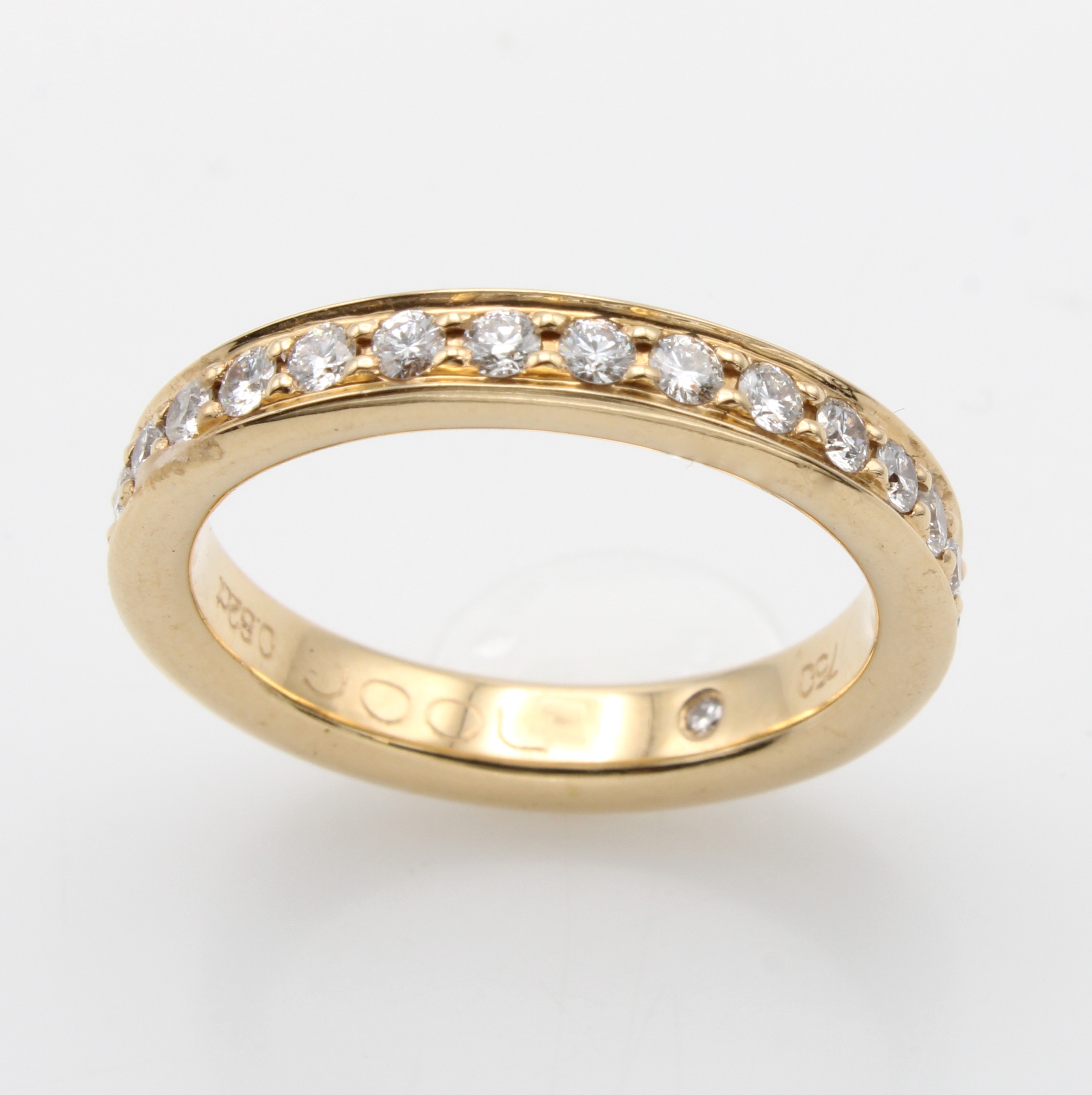 Image 27120737 - Ring mit Brillanten, RG 750/000, Schiene rundum bes. m. Brill. zus. ca. 0.82 ct ...