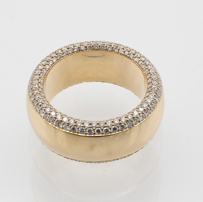 27120733b - Ring mit Brillanten, RG 750/000, Brill. an beiden Außenseiten gef. zus. ca. 1.82 ct ...