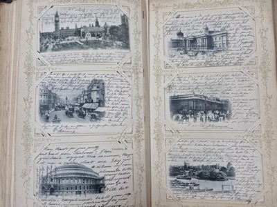 27120762j - Postkarten-Album, deutsch, 1900-1910, ca. 150 Ansichtskarten aus Deutschland, ...