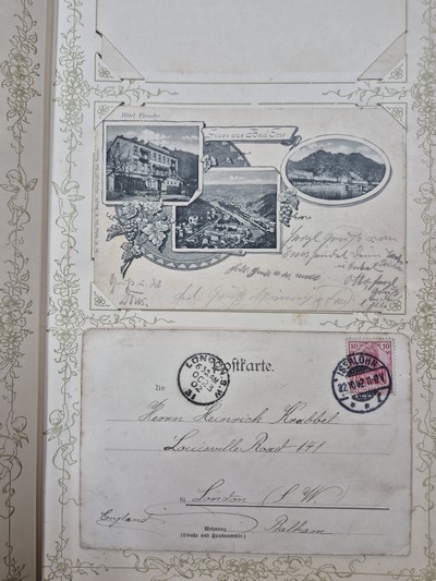 27120762k - Postkarten-Album, deutsch, 1900-1910, ca. 150 Ansichtskarten aus Deutschland, ...