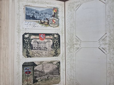 27120762m - Postkarten-Album, deutsch, 1900-1910, ca. 150 Ansichtskarten aus Deutschland, ...