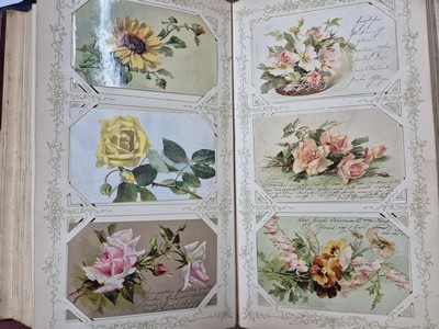 27120762q - Postkarten-Album, deutsch, 1900-1910, ca. 150 Ansichtskarten aus Deutschland, ...