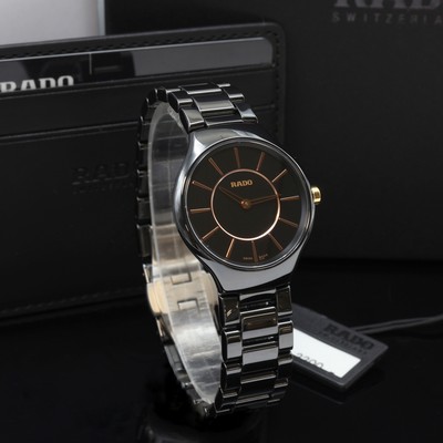 27120893a - RADO True Thinline Damenarmbanduhr Referenz R27742152, quarz, Keramikgeh. inkl. ...