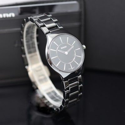 27120894a - RADO True Thinline ungetragene Damenarmbanduhr Referenz R27742162, quarz, Keramikgeh. ...