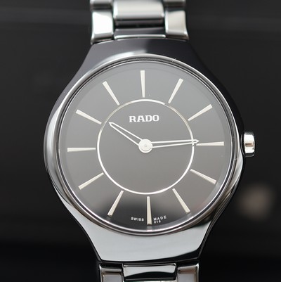27120894b - RADO True Thinline ungetragene Damenarmbanduhr Referenz R27742162, quarz, Keramikgeh. ...