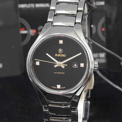 27120911a - RADO True ungetragene Damenarmbanduhr Referenz R27242712, Automatik, Keramikgeh. inkl. ...
