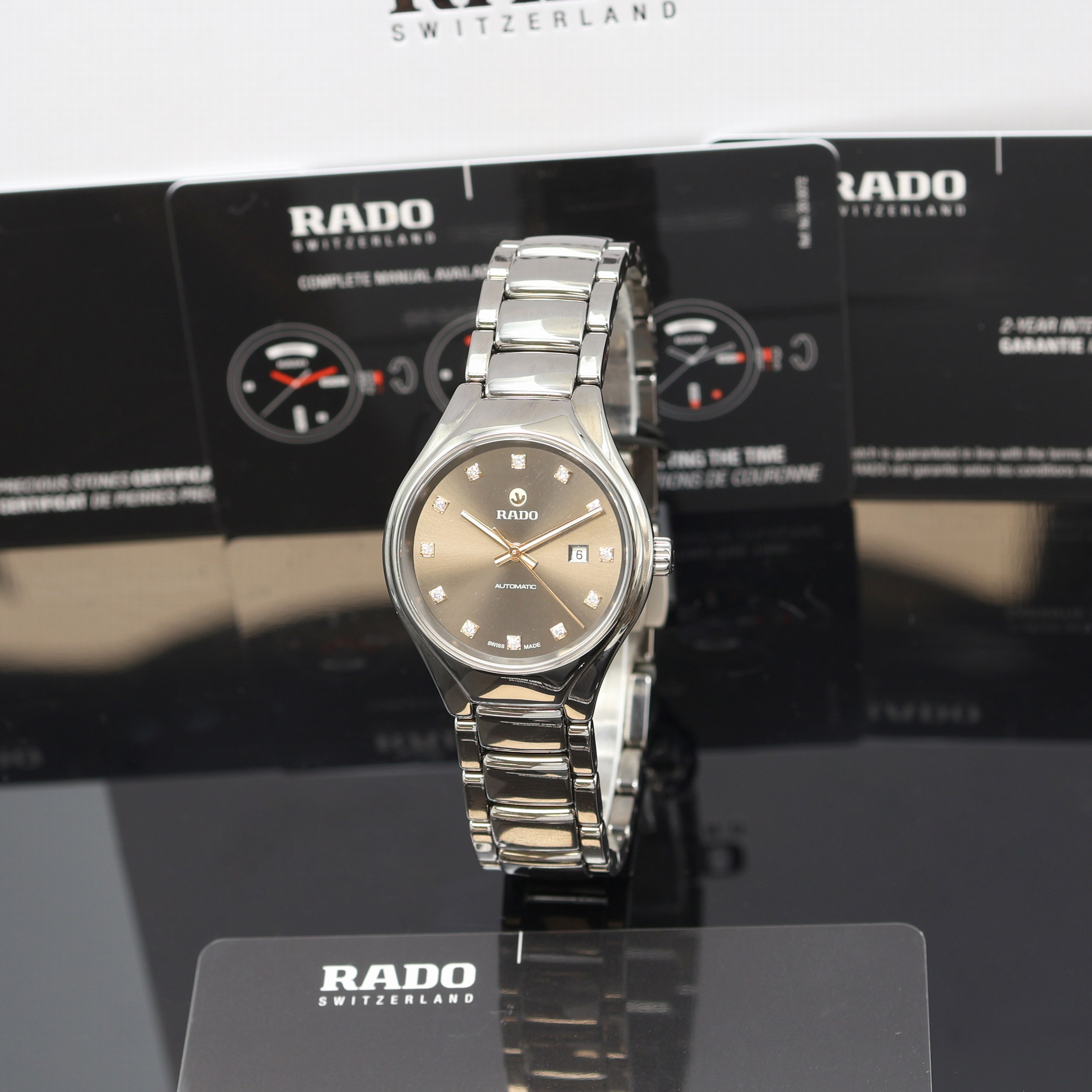 Image 27121195 - RADO True ungetragene Damenarmbanduhr Referenz R27243732, Automatik, Keramikgeh. inkl. ...