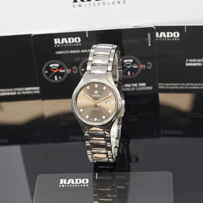 Image RADO True unworn ladies wristwatch reference R27243732, self winding, ceramic case ...