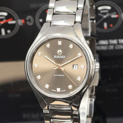 27121195a - RADO True ungetragene Damenarmbanduhr Referenz R27243732, Automatik, Keramikgeh. inkl. ...